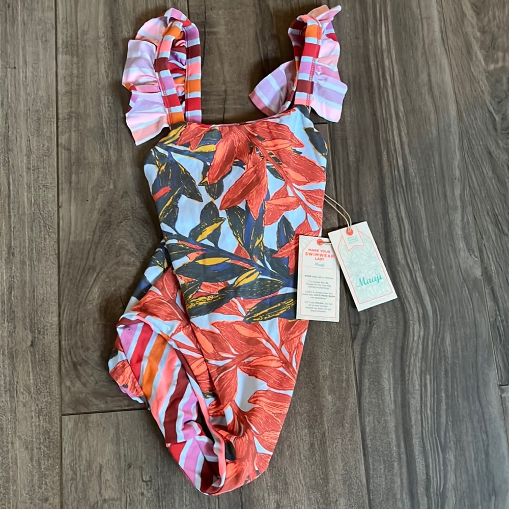 maaji girls swimsuit, reversible and brand new.